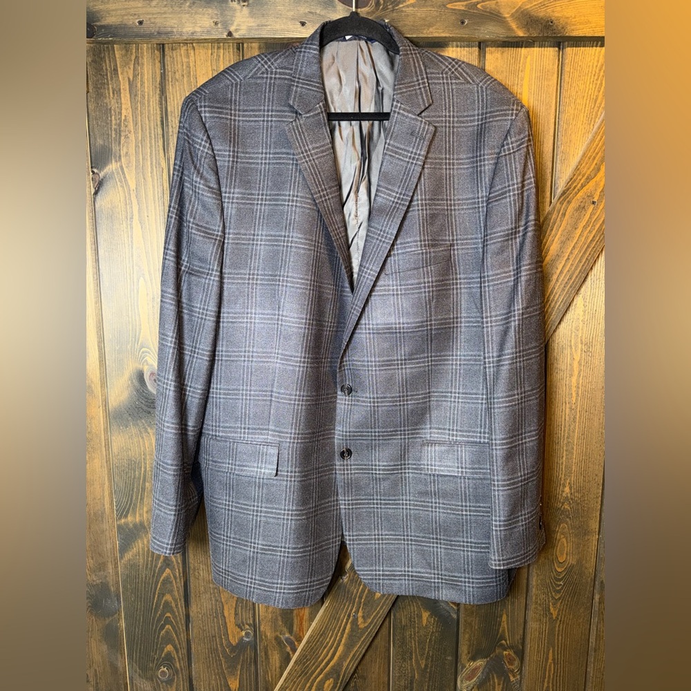 Ralph Lauren Charcoal Gray Plaid Sport Coat